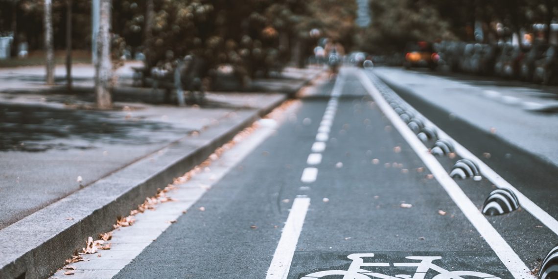 Bicycle lane road sign