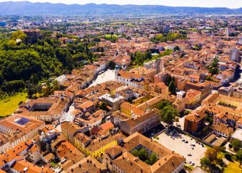 Aerial view of Gorizia, Italy