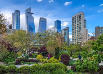 The Hudson Yards Tower Complex Remodelling the Manhattan Skyline - View from Chelsea