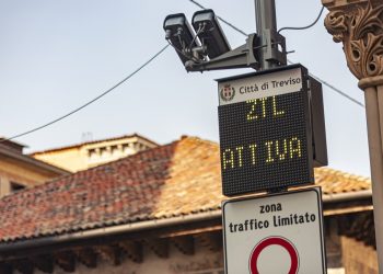 Ztl zone sign in Italy