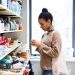 Young African woman shopping in zero waste store