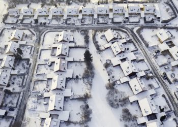 Residential area in winter