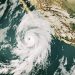 Hurricane Hilary 2023 Cloud Map Mexico 3D Render Color