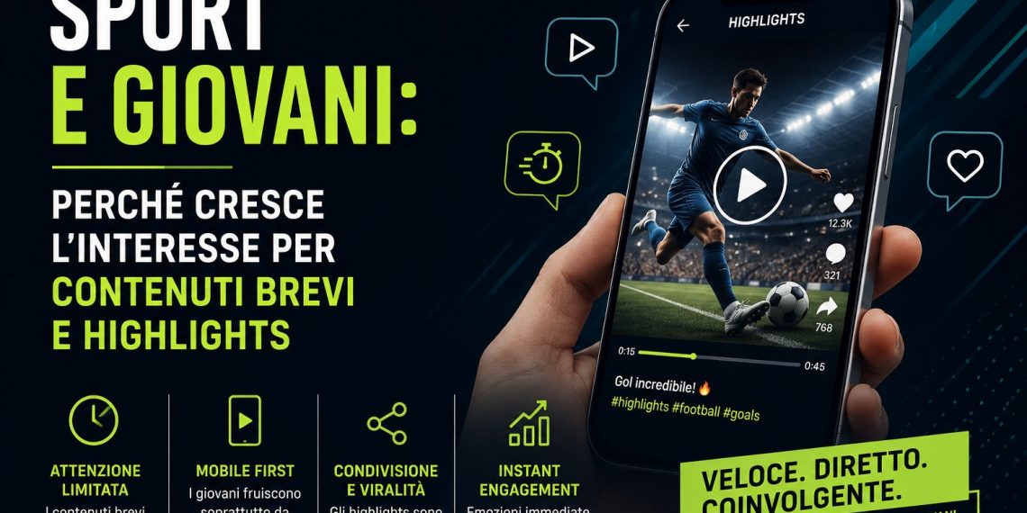 Sport e giovani perché cresce l’interesse per contenuti brevi e highlights